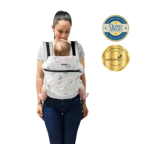 Mochila ergonómica 4 en 1 Plomo Elefante Maternelle