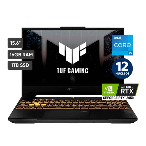 Laptop ASUS TUF Gaming F15 FX507ZC4-HN122W 15.6" Intel Core i5 12va generación 16GB 1TB SSD