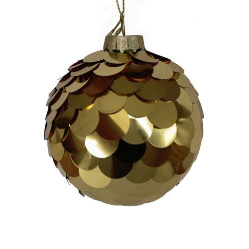 Adorno De Navidad Gold Bola Capas 8Cm