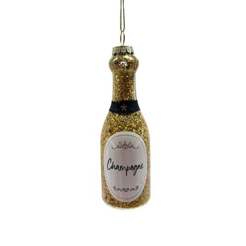 Adorno De Navidad Gold Botella Champagne 12Cm