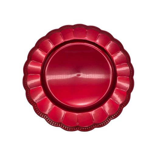 Plato De Sitio Romantico Rojo 33 Cm Kaz Home