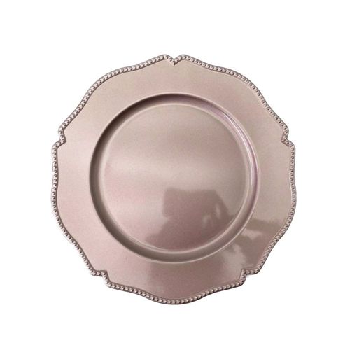 Plato De Sitio Romantico Rosado 33 Cm Kaz Home