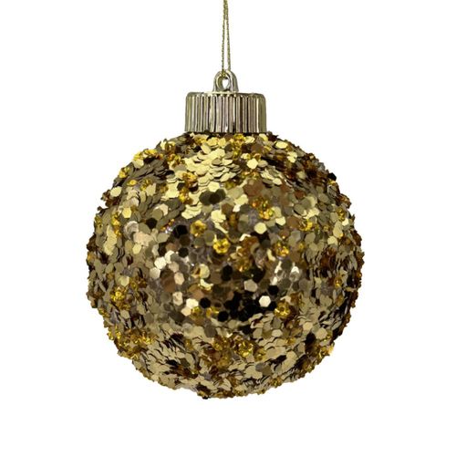 Adorno De Navidad Gold Bola Pica Pica 10Cm