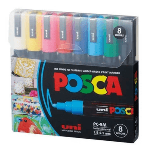 Set Marcadores Posca Punta 5M X 8 Colores