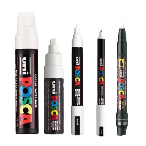 Set Marcadores Posca White Collection