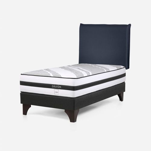 Cama Europea Driven 1.5 Plazas Maurice Azul