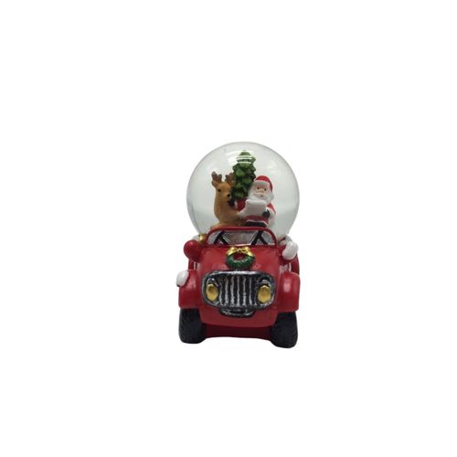 Adorno De Navidad Bola De Nieve Carro Santa 9*5*6.5 Cm