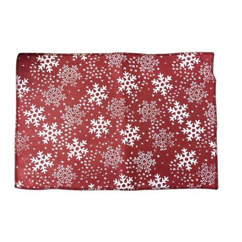 Individual Rojo Copo De Nieve 30X45 Cm Kaz Home