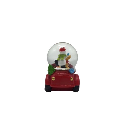 Adorno De Navidad Bola De Nieve Carro Snowman 9*5*6.5 Cm