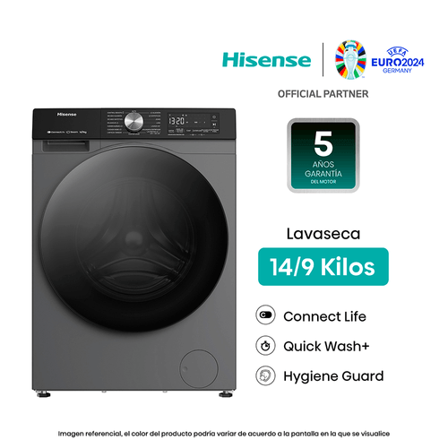 Lavaseca Hisense Carga Frontal 14/9KG WD3S1443BT  Gris