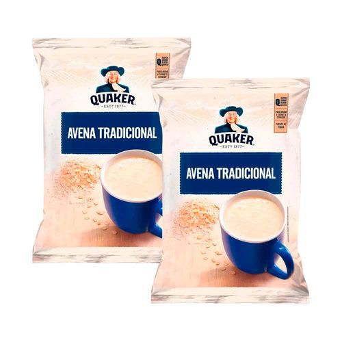 Pack Avena QUAKER Tradicional Bolsa 900g x2un