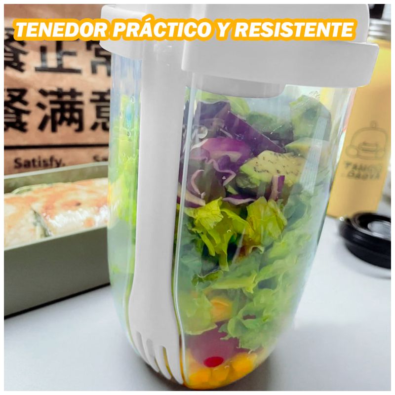 Vaso-Mezclador-Porta-Ensaladas-Frutas-Cereales-Yogurt-con-Tenedor-Blanco