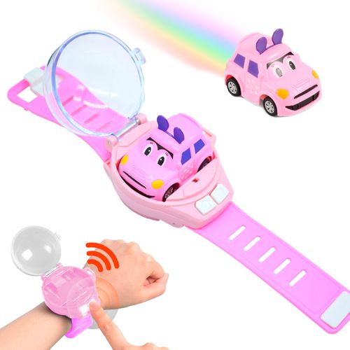 Juego Reloj con Carro a Control Remoto para Niños Rosado