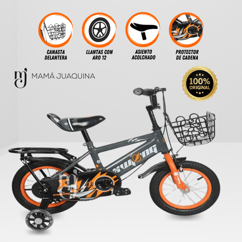 Bicicleta Aro 12 «DREW» Naranja