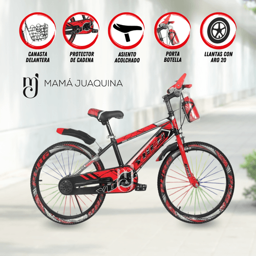 Bicicleta Aro 20 «ASHVIN» Rojo