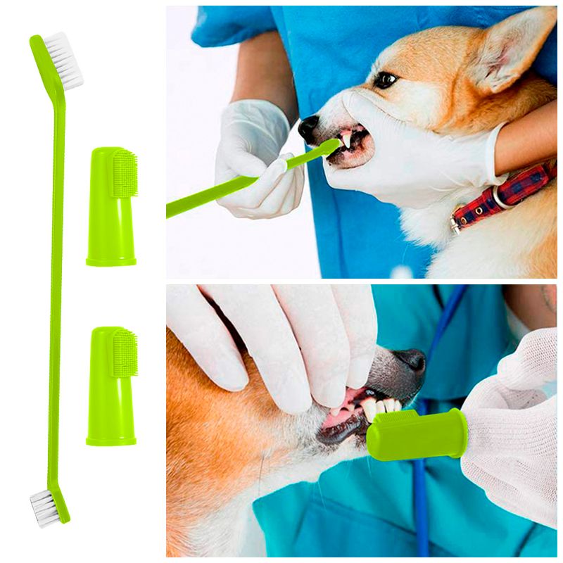 Kit-Cepillo---Pasta-de-Dientes-para-Perros-Verde-NB0