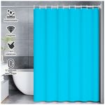 Cortina-de-Baño-Moderna-Impermeable-Accesorio-para-Ducha-U11-Turquesa