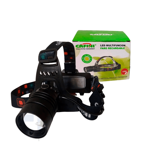 LINTERNA FRONTAL RECARGABLE 1 LED CAFINI 2 BATERÍAS 7670C