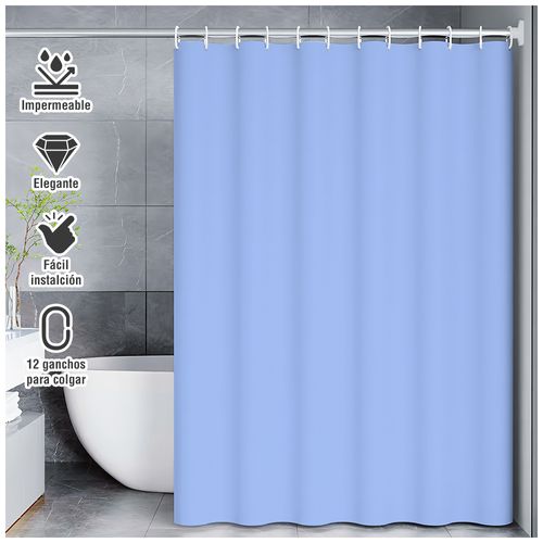 Cortina de Baño Moderna Impermeable Accesorio para Ducha U11 Lila