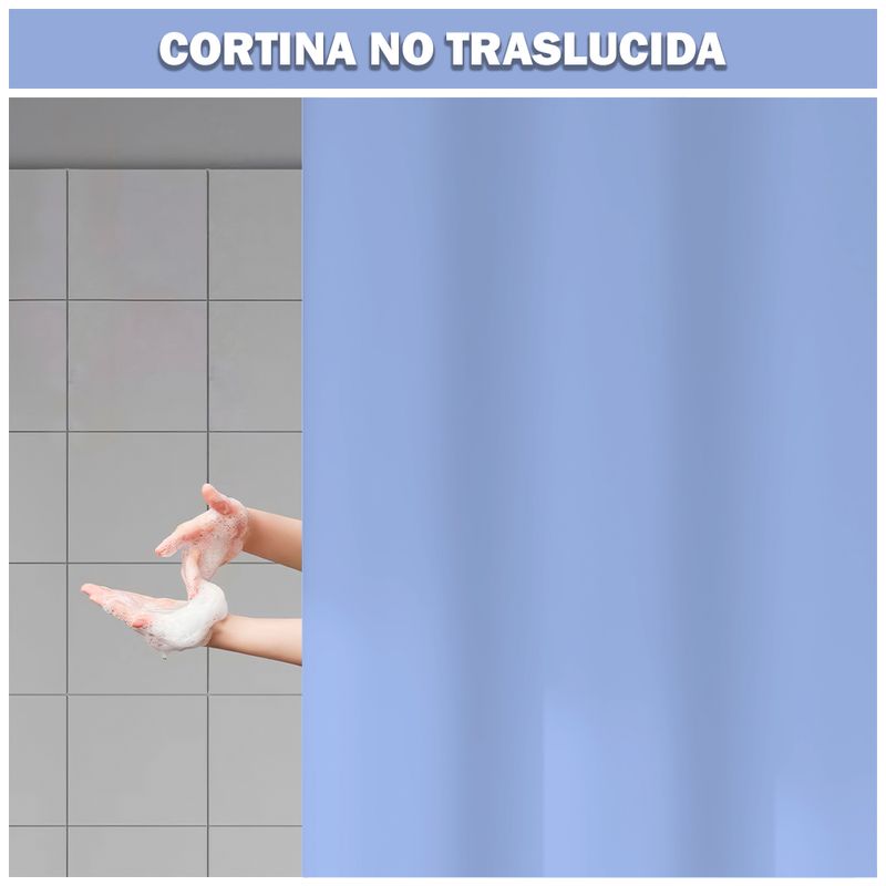 Cortina-de-Baño-Moderna-Impermeable-Accesorio-para-Ducha-U11-Lila