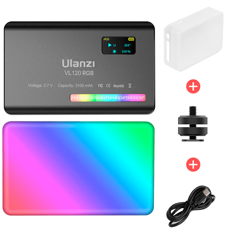 Luz-Led-Rgb-Ulanzi-VL120-Filtro-Difuminador-para-Video-Fotografia