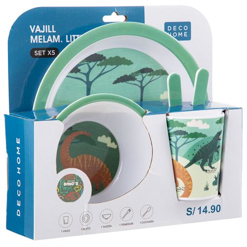 Set de Vajillas DECO HOME Melamine Littl Boy 5pzas