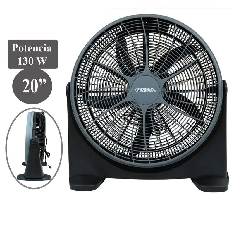 Ventilador-Prima-YL-2020P-Box-Recirculante-20--130-Watts-Negro