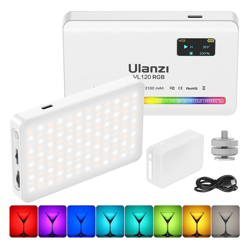 Luz-Led-Rgb-Ulanzi-VL120---Clip-WT-31M---Filtros---Tripode-para-Video-Fotografia