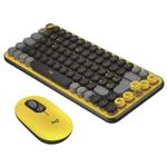 Teclado-y-Mouse-Logitech-Pop-Keys-Multi-Device-Amarillo