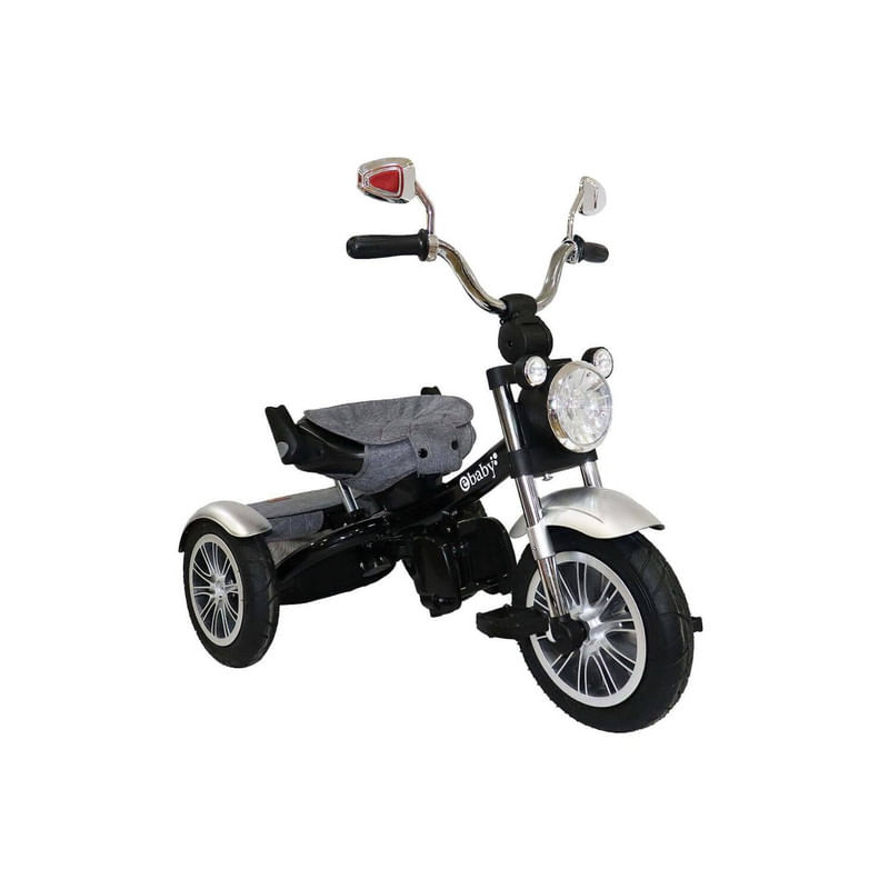 Triciclo-Guiador-Ebaby-CHOPPER-con-Luz-y-Sonido-Gris