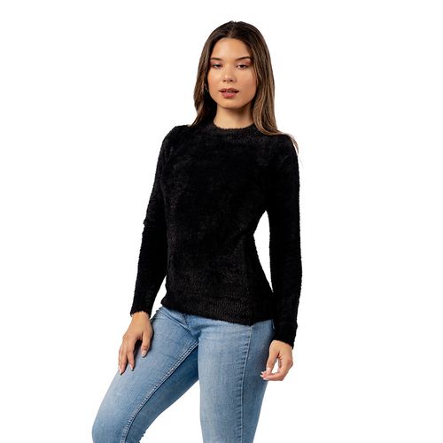 Polera Básico y Suave de Angora Color Negro