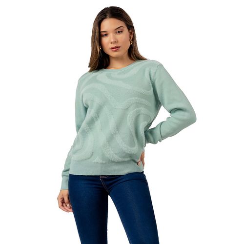 Sueter Polera Mujer de Cashemira Color Verde Agua