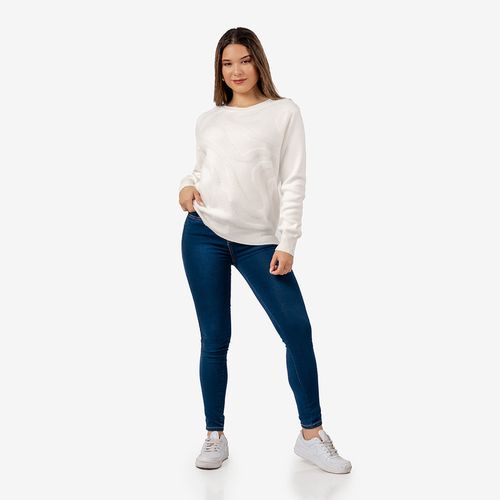 Sueter Polera Mujer de Cashemira Color Blanco