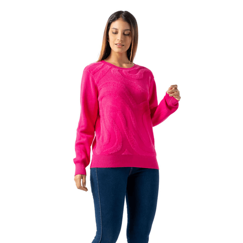 Sueter Polera Mujer de Cashemira Color Magenta