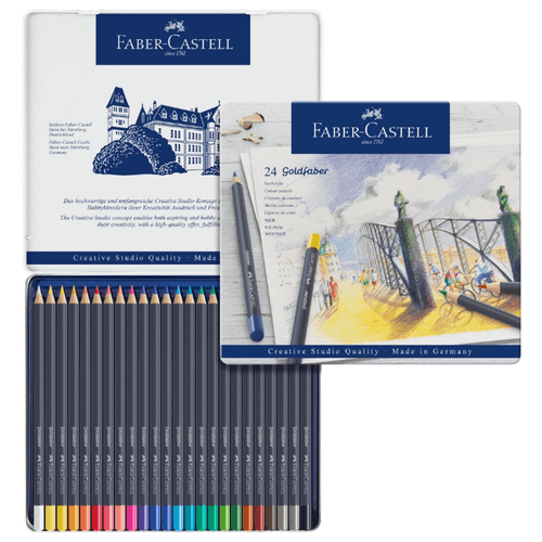 Colores Goldfaber x 24 Faber Castell Estuche Metal