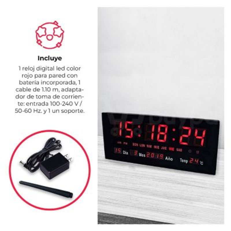 Reloj-Digital-Led-Pared-Alarma-Calendario-Temperatura