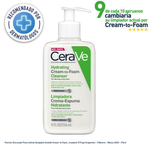 Cerave Limpiadora Crema Espuma Hidratante 236Ml