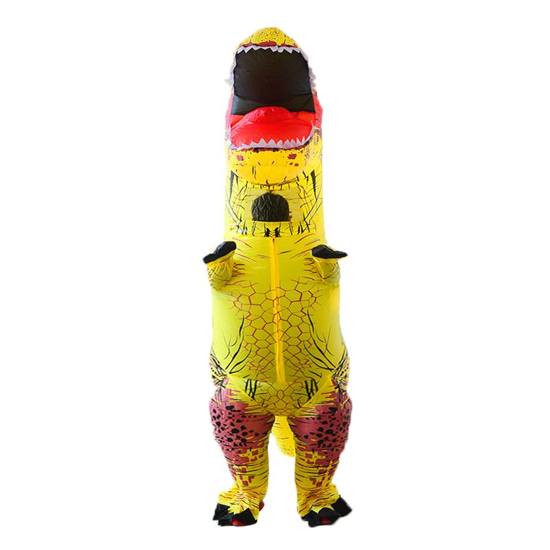 Disfraz-Dinosaurio-Rex-Amarillo-Inflable-Adulto-Halloween-Cosplay