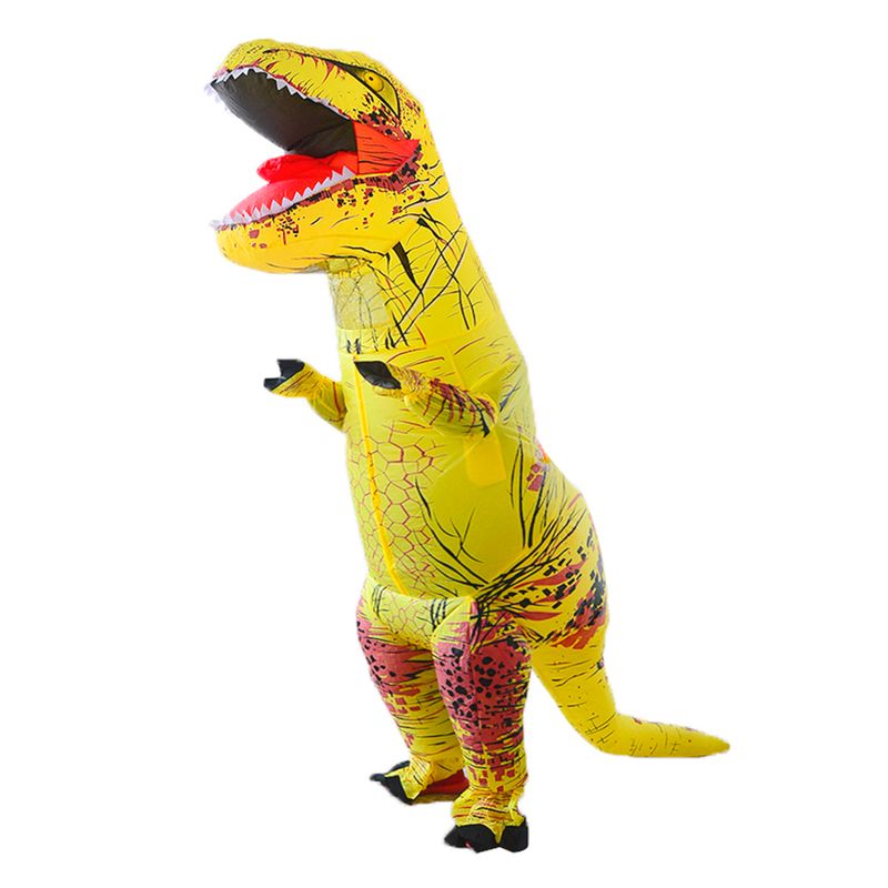 Disfraz-Dinosaurio-Rex-Amarillo-Inflable-Adulto-Halloween-Cosplay