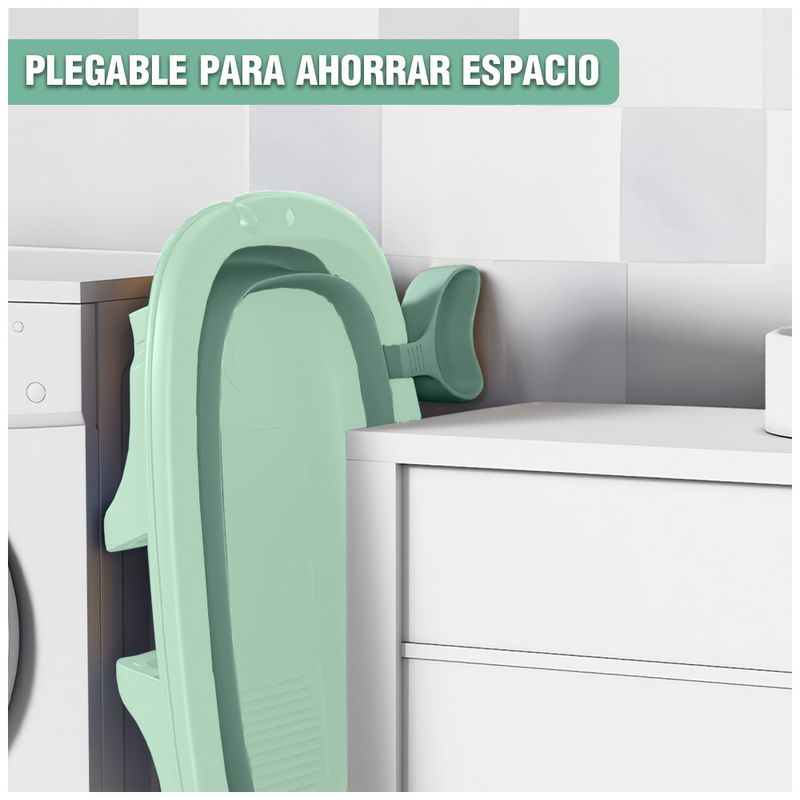 Bañera-Plegable-para-Bebes-Tina-de-Baño-Cangrejo-WI5-Verde