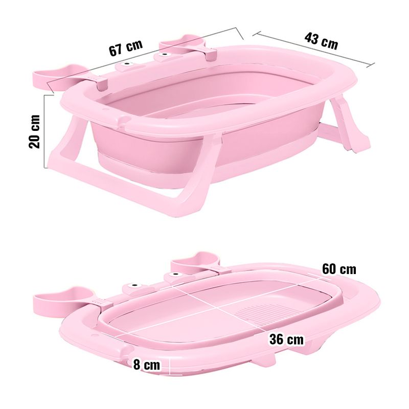 Bañera-Plegable-para-Bebes-Tina-de-Baño-Cangrejo-WI5-Rosado