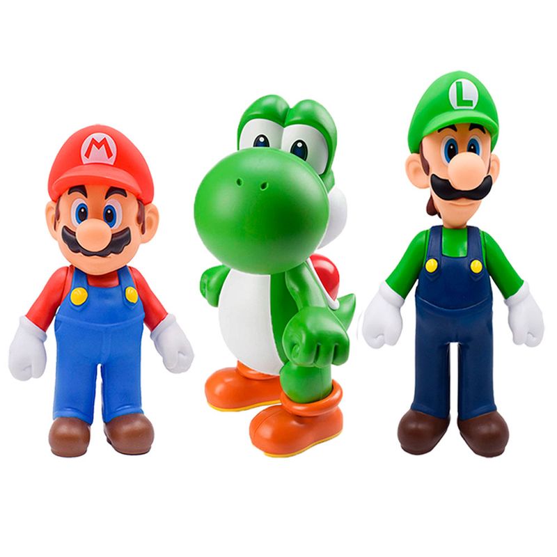 Pack-3-Figuras-Yoshi-Mario-y-Luigi-12cm---10cm-Calidad-PVC