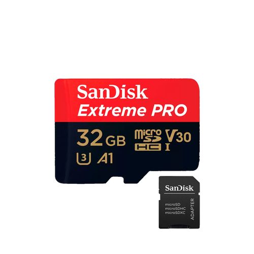 Memoria Micro SD Sandisk 32GB - R100mb - W90mb - Extreme Pro - Fotobuy Store (Incluye Adaptador SD)