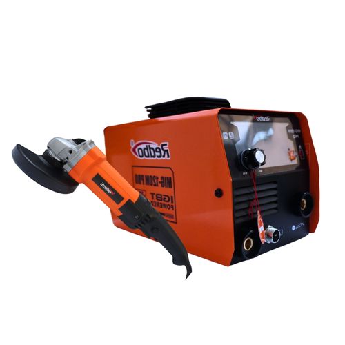 SOLDADORA REDBO MIG-120M PRO + Amoladora industrial 1100W REDBO