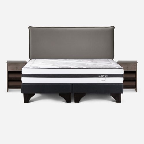 Cama Rosen Eur Driven King Maurice + 2 Velador Gris