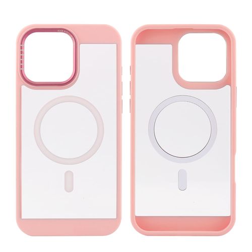 Case para iPhone 16 Pro Max, con MagSafe para carga inalámbrica, rígido, rosado