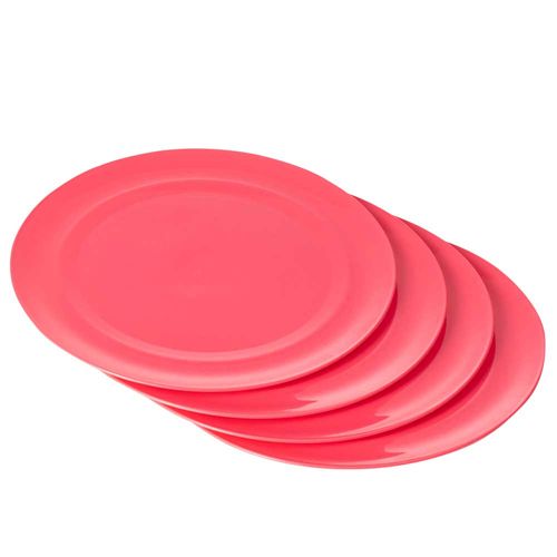 Set de Platos DECO HOME Plástico Colores Varios 4un