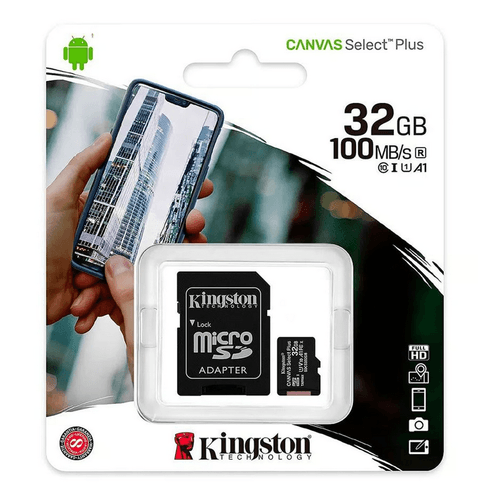 Memoria Micro SD Kingston 32GB Clase 10-100MBs