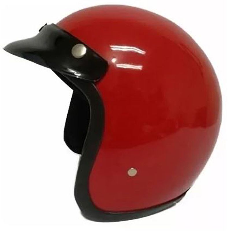 Casco-de-moto-Tipo-vespa-chopper-en-Rojo-brillo----Talla-L