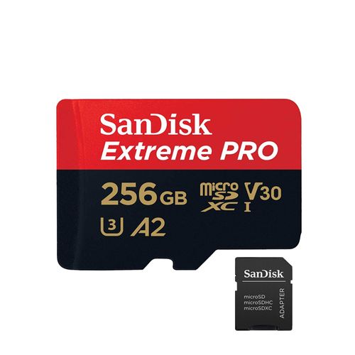 Memoria Micro SD Sandisk 256GB - R200mb - W140mb - Extreme Pro (Incluye Adaptador SD)